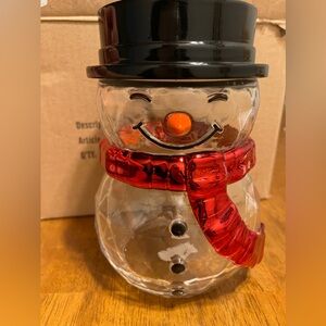 Snowman candle Holder